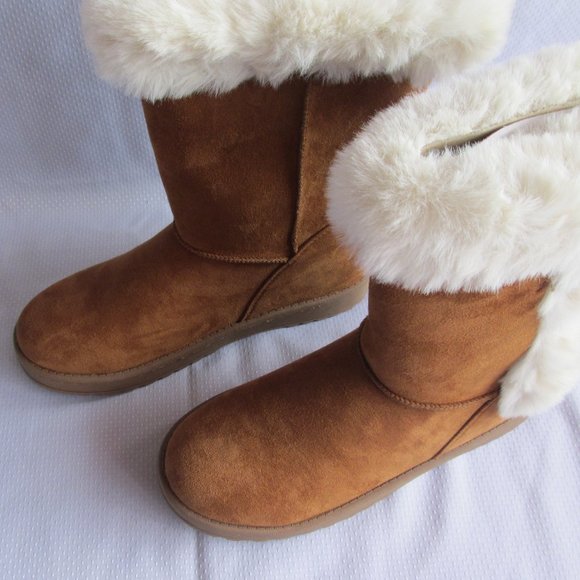 SO SOPHIA BIG GIRLS CHESTNUT WINTER BOOTS (SIZE 6) - Picture 6 of 16